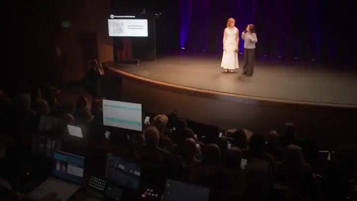 Snapshot at 0:28 from Jackie Wu's speaking video