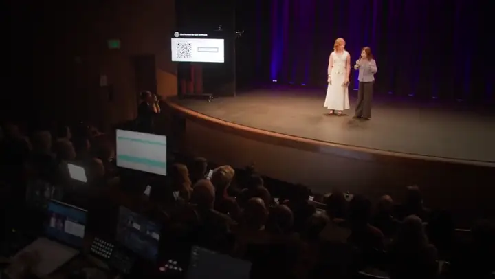 Snapshot at 0:28 from Jackie Wu's speaking video
